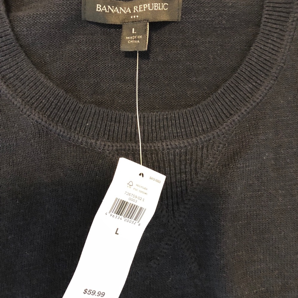 Mens Large Banana Republic sweater - dark blue